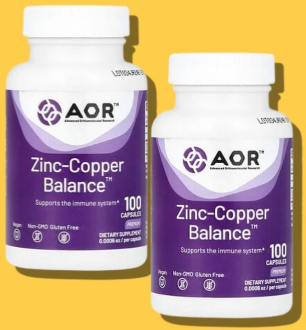 어드밴스드 올쏘몰레큘러 리서치 AOR Zinc-Copper Balance 캡슐 100정 2개 - 쿠팡