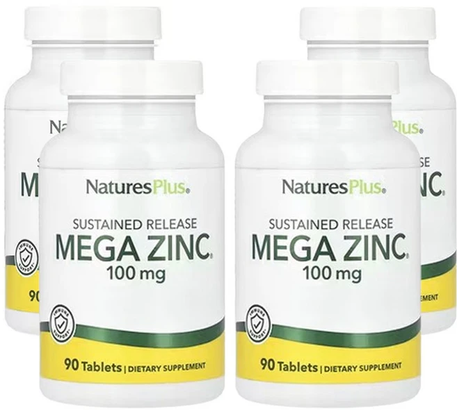 네이처스플러스 지속 방출 메가 아연 100mg, 4개, 90정 - 쿠팡