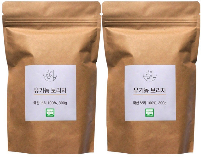 고이담아 국내산 볶은 유기농 보리차, 2개, 1개입, 300g