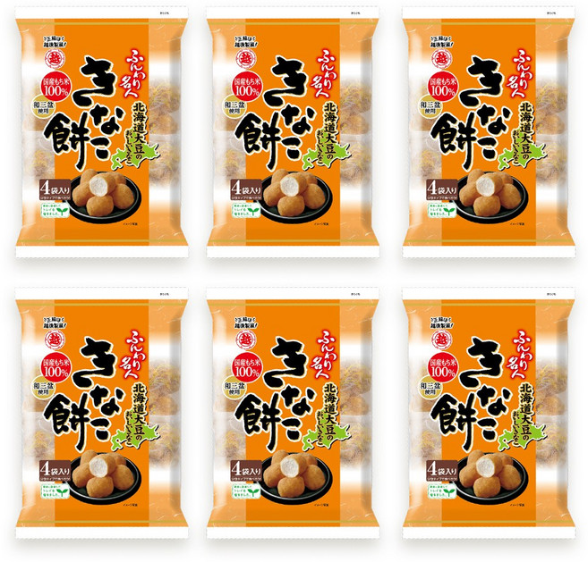 훈와리메이진 콩가루 모찌 스낵, 75g, 6개