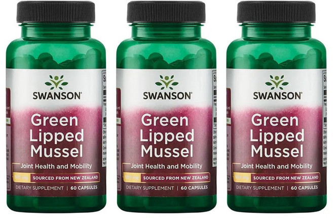 스완슨 초록입홍합 swanson 뉴질랜드 초록홍합 추출물 500mg 60정 X 3통, 3개
