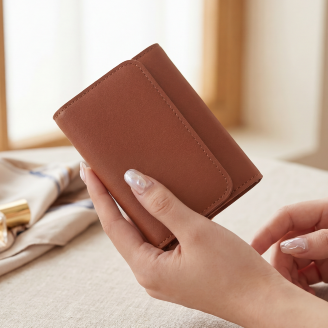 빈스트 한손에 쏙 여성 슬림 가죽 반지갑