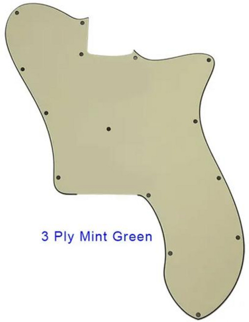 기타 Fei Man 맞춤형 부품 US FD 72 Tele Deluxe 재발행 픽가드 픽업 없음 블랭크 교체 여러 가지 색상, [10] 3Ply Mint Green, 1개
