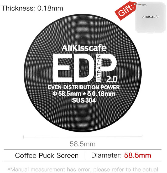 Alikisscafe 에스프레소 퍽 스크린 마그네틱 키트 커피 필터 홀더 스탠드 51mm 53mm 58.5mm Portafilter 액세서리 Barista Tool, 9)58.5mm EDP 1Pc