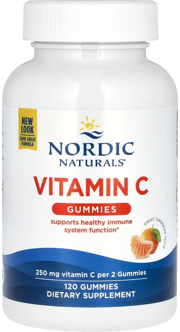 노르딕내츄럴스 108348 비타민C 타르트 귤 125mg 구미젤리 120개, 1개, 120정 - 쿠팡