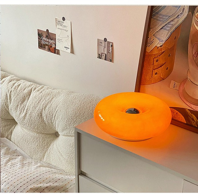 MOYa 도넛무드등 터치 무드등 스탠드, 오랜지