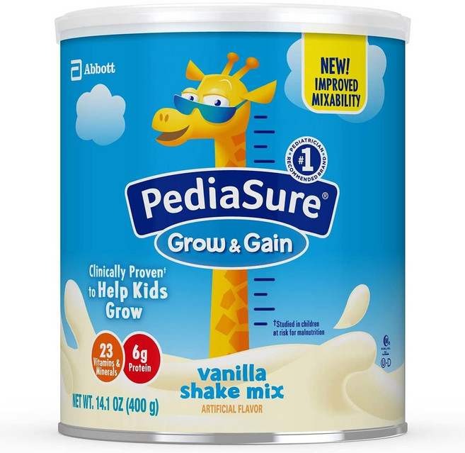 PediaSure 페디아슈어 그로우 앤 게인 바닐라 쉐이크 믹스 파우더 14.1oz( 397g), 1, 397g, 1개