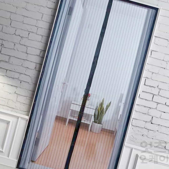 Itsok 자석 문 모기장 100x210cm 그레이 현관모기장