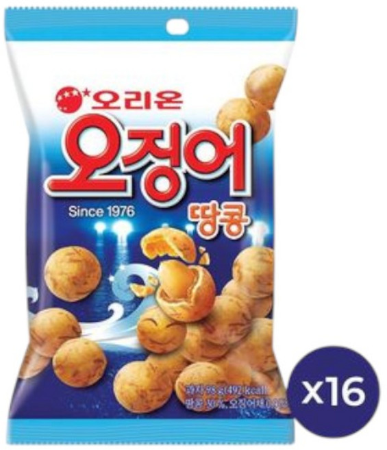 오리온 오징어땅콩(98g) x16개