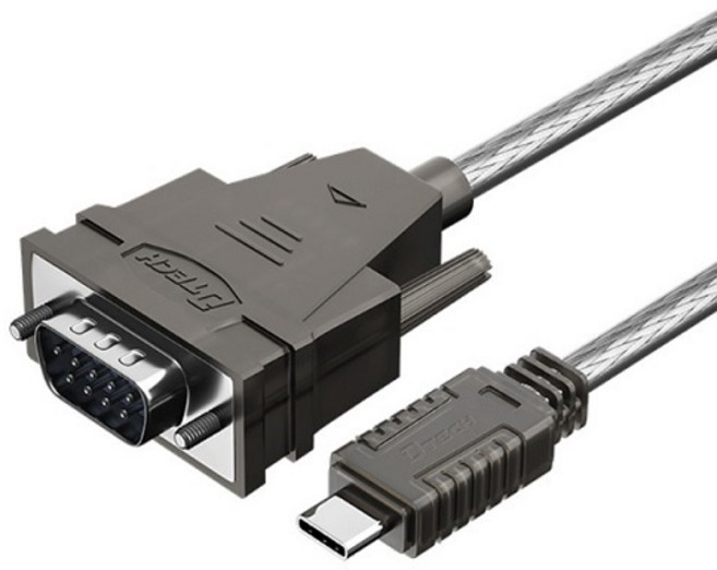 DTECH Type-c轉RS232串口線 PL2303GC晶片 DB9針工業級 適用於掃描槍等設備 穩定可靠, 1個, 1米