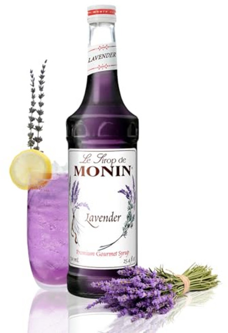 모닌 - 라벤더 시럽 향긋하고 꽃 향 천연 향료 칵테일 Monin - Lavender Syrup | Aromatic & Floral Premium Syrup for Cock, 1개