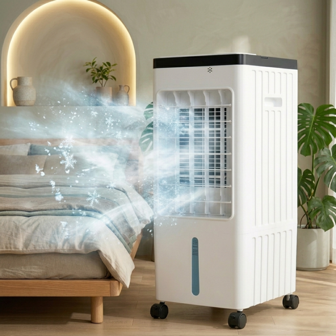 EXTEDRG 냉풍기 이동식 에어컨 에어쿨러 8L 대용량 가정용 냉풍기 저소음 절전형 강력냉풍 사무실 원룸, ZWN-102