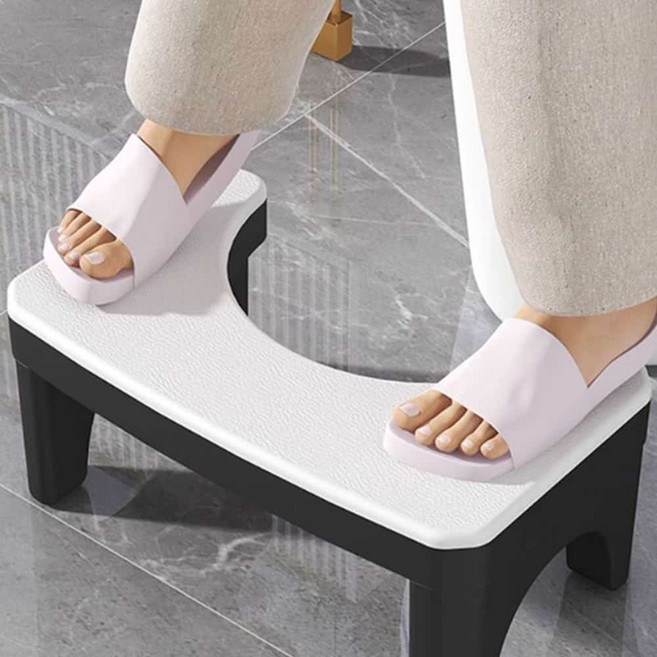 변기 발받침/쾌변도우미 변비탈출 욕실발판 디딤대 변기발판 욕실변기발판 디딤대의자 발매트, 화이트