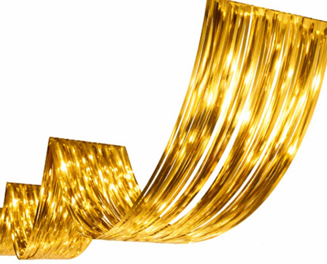 천장 레인 캐노피 가랜드 장식 데코, 2개, 골드