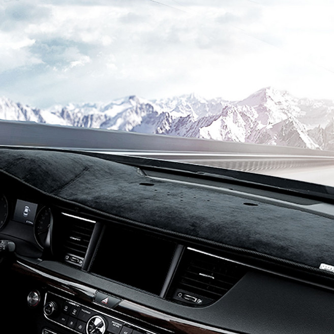 gaon 마이크로벨벳 논슬립 대쉬보드 커버 기아, K7하이브리드(16.11~19.6/HUD유/센터유), 블랙
