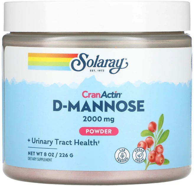 Solaray d-만노스 CranActin 분말 함유 226g(8oz), Solarayd만노스CranActin분말함유226g8o, 226g, 1개 - 쿠팡