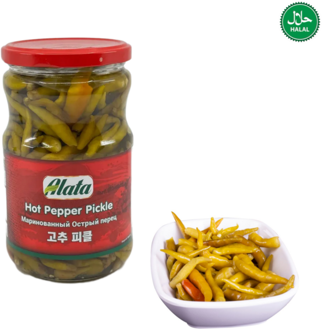 Turkish Alata Halal Hot Pepper Pickle 터키 알라타 할랄 핫 페퍼 피클, 1개, 350g