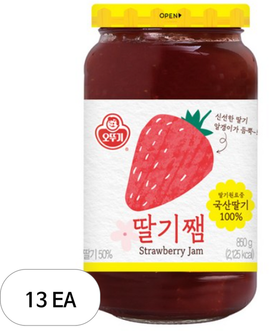 오뚜기 딸기쨈, 850g, 13개