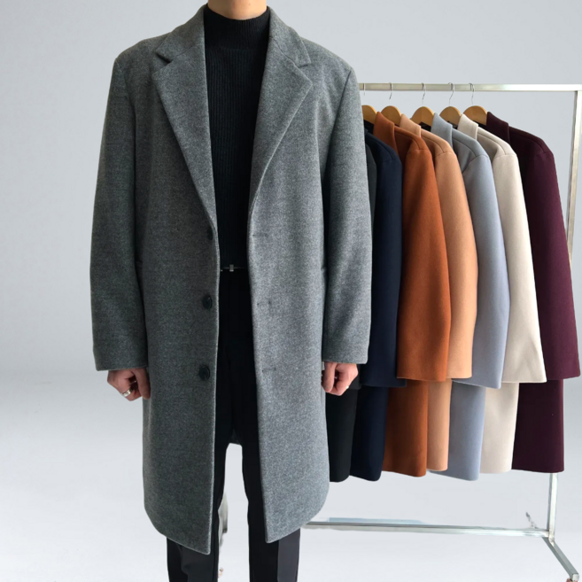 이브컴퍼니 남성 캐시미어 울 싱글 코트 8컬러 (3360-1)