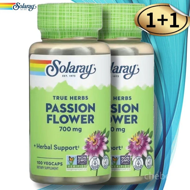 솔라레이 트루허브 시계꽃 700mg 100베지캡슐(캡슐 1정당 350mg), 2개, 100정 - 쿠팡