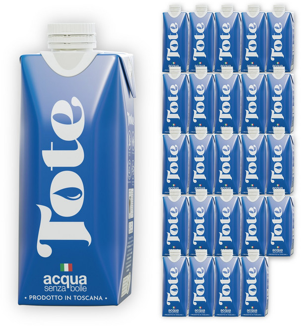 [백화점입점] Tote 수입생수 팩생수 종이팩 미니 생수, 8개, 500ml