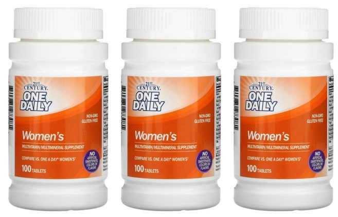 21세기센츄리 원 데일리 여성용 100정, 3팩 - 쿠팡