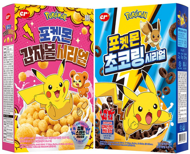포켓몬 시리얼 세트 (포켓몬 입체스탠드 동봉) 초코시리얼 감자시리얼 240g+240g, 1개, 480g