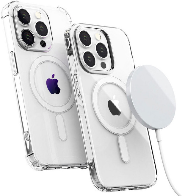 굿벨류 아이폰 14 플러스 케이스 맥세이프 클리어 젤리 하드 굿밸류