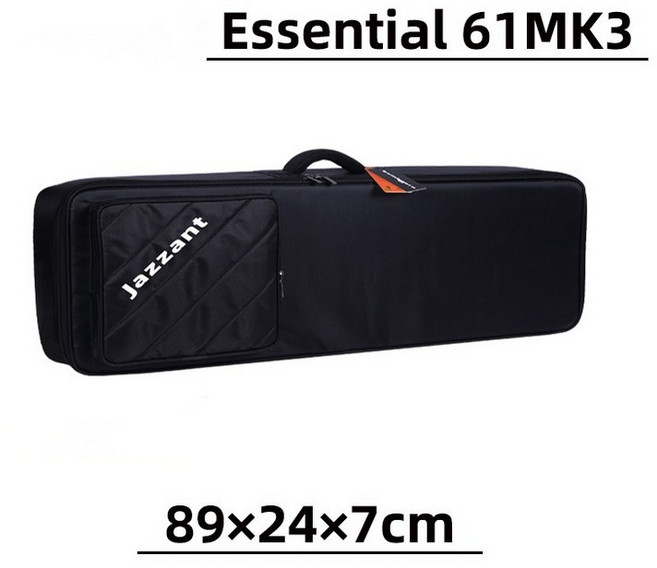 Jazzant 전자 피아노 가방 37 49 61 키보드 효과 신디사이저 타악기 장비 충돌 방지 보관 배낭, Essential 61MK3 긱백, 1개