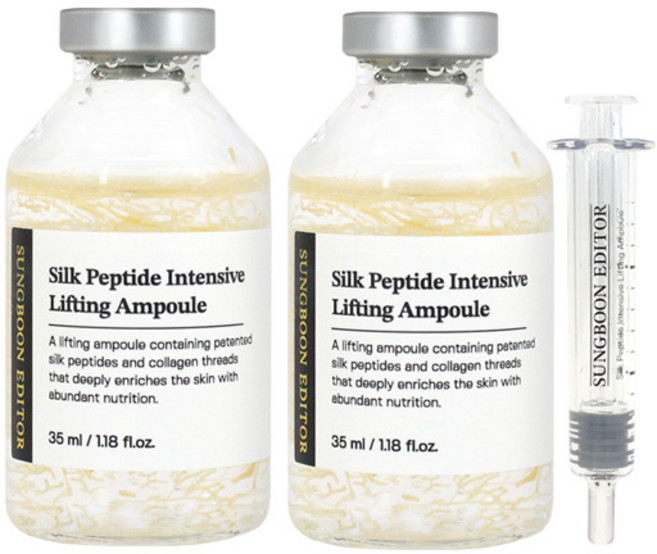 홈쇼핑 상품 성분에디터 녹는실 리프팅 실크 펩타이드 앰플, 2개, 35ml