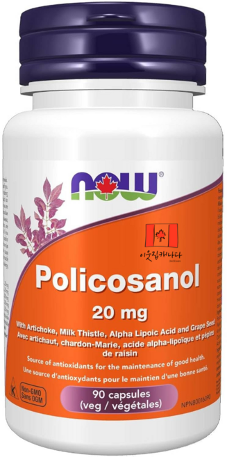 고혈압 예방 좋은 폴리코사놀 20mg 영양제 효능, 90정, 1개