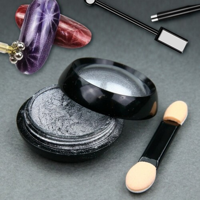 자석 마그네틱 젤 네일 파우더 글리터 가루 1개입, 1개