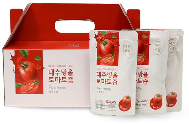 [체리쥬니] 선물용 대추방울토마토즙 예쁜오늘 토마토주스_ 20250403_ETF, 28포(선물용), 280ml, 1