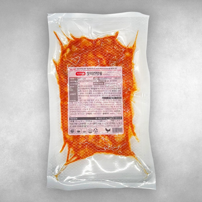 [정품]에쓰푸드 핫치킨탑핑 500g 치킨토핑 [소비25.7.11] [아이스박스포장], 5개