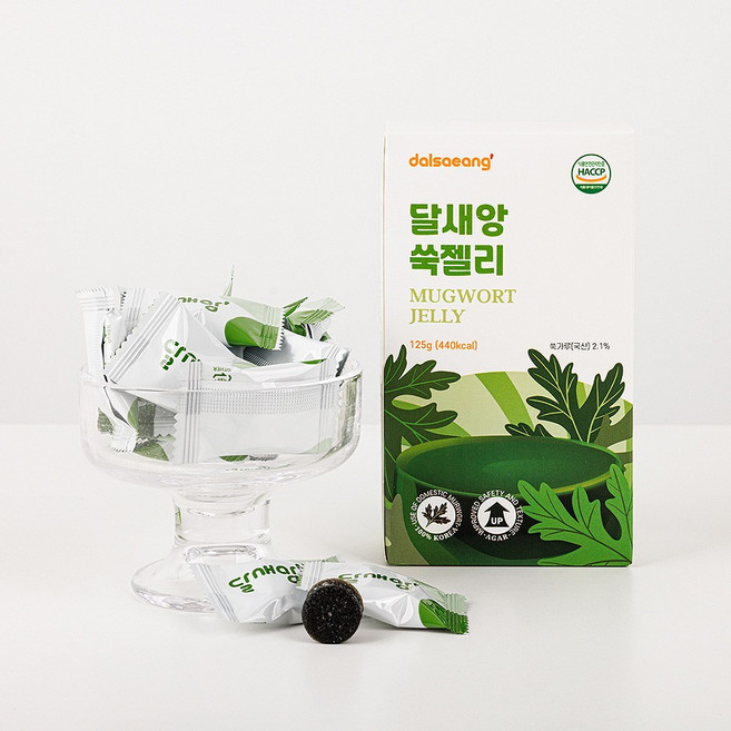 달새앙 쑥젤리 /완주봉동의 쫀득한 식물성한천젤리, 1개, 125g