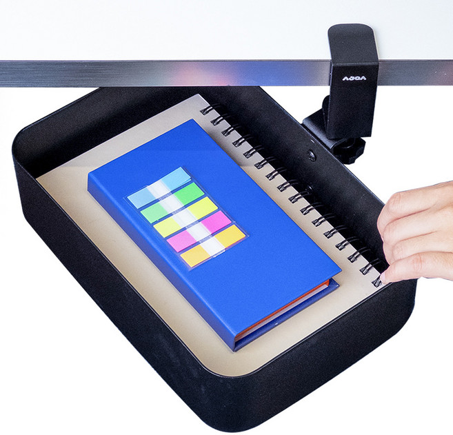 숨틈 탄탄한 공중부양 데스크 오거나이저, 1개, 블랙