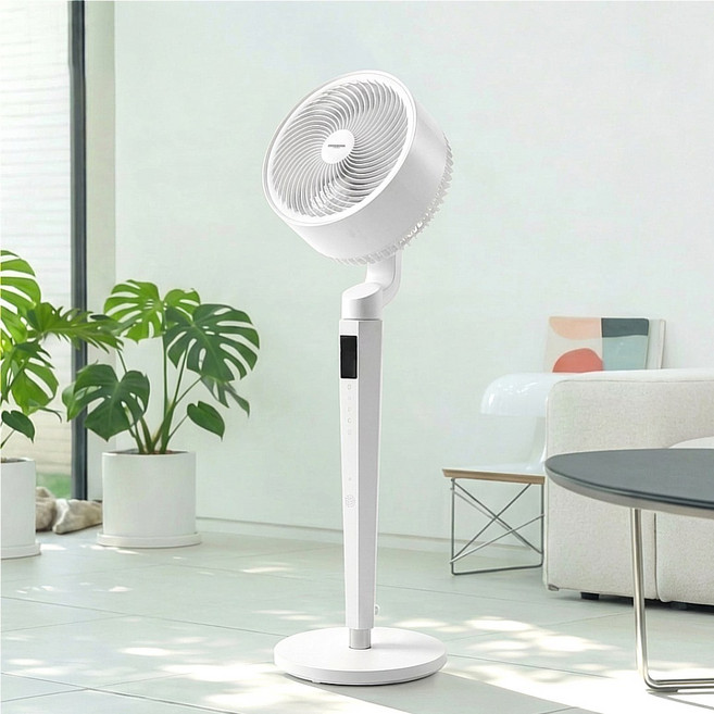 독일 무소음 BLDC 써큘레이터 가정용 360도 회전 선풍기 리모컨 직진거리 20M, 프리미엄 에어 화이트/ZMF-R1094CCD
