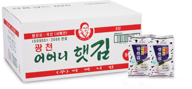 [광천어머니김 본사 발송] 9단 도시락김, 4g, 90개