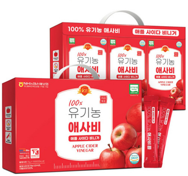 [픽썸몰]100% 유기농 애사비 분말 스틱 18포 건강차 디톡스 환절기 면역력, 18개, 15g