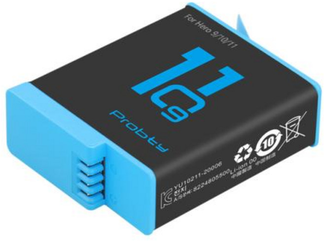 GoPro 9 10 11 3 슬롯 고속 충전기 박스 1850mAh 배터리 GoPro Hero 9 10 11 액세서리, 01 1 Pc Battery, 1개