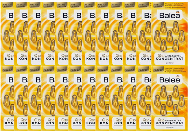 독일 Balea 발레아 앰플 캡슐 Q10 안티링클 컨센트레이트 1.71ml 7개입 24개
