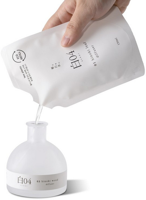 [리필] 순백수 히노키 디퓨저 150ml 리필 3종 택 1 (리프/우드/로즈+리드스틱 포함), 로즈 리필, 1개