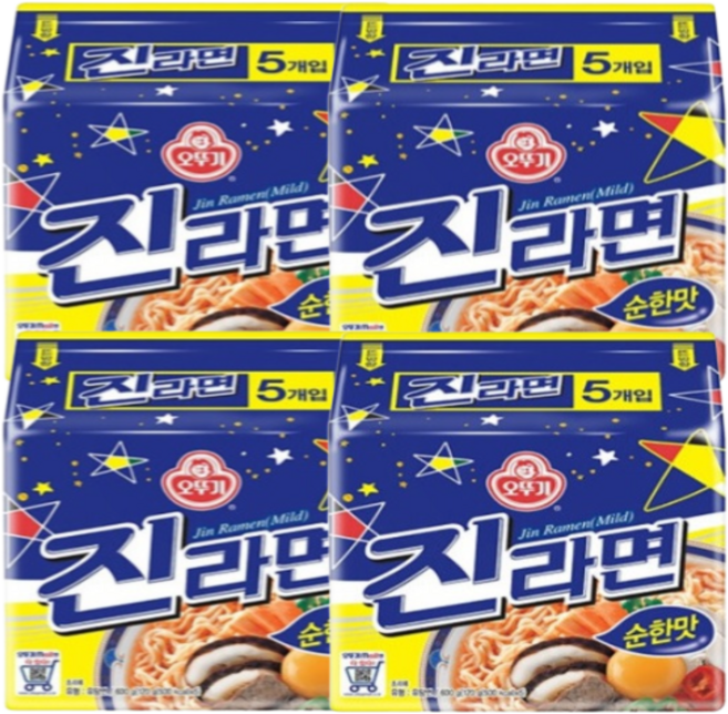오뚜기 진라면 순한맛600g, 4팩