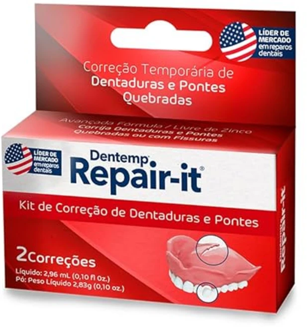 Dentemp Repair-It Denture Repair Kit 3 Repairs, 1개 - 쿠팡