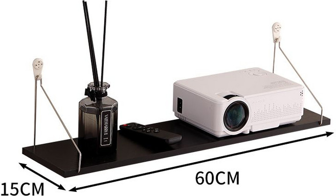 빔프로젝터 거치대 행거 펀치리스 기본형 마운트 설치, 후크 60x15 블랙