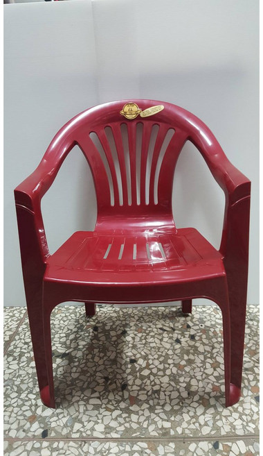 Lih Shing 塑膠椅 H-0868, 1個, 幸福椅暗紅/60*57*高80cm