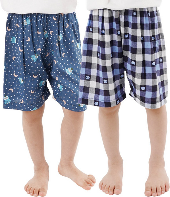 캐리루시 아동 레이온5부 잠옷반바지 파자마 2종세트