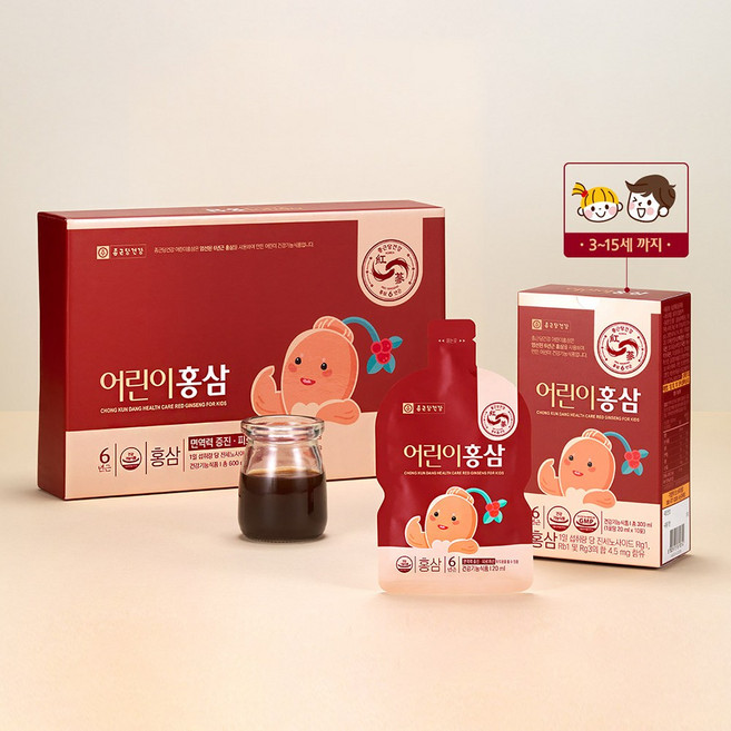 종근당 어린이홍삼 우리 아이 면역 관리, 60개