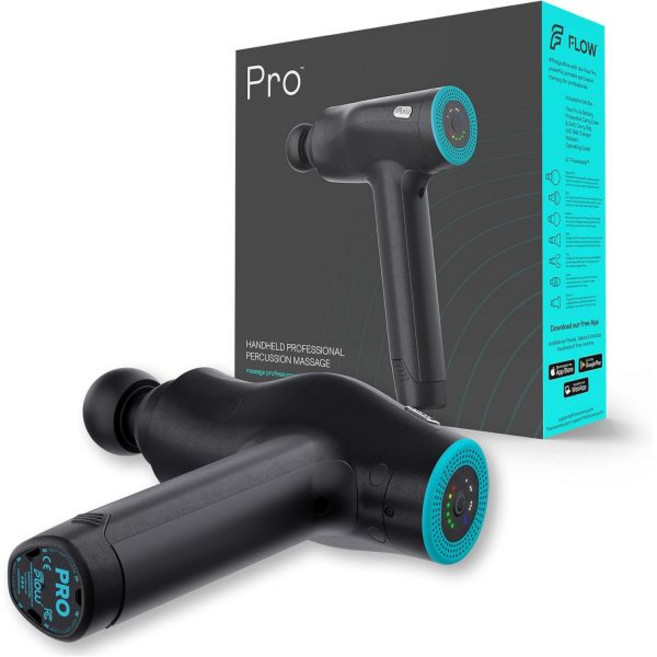 플로우 프로 전문 마사지 건 | 선수와 피지오 위 타악기 마사지기 7개의 헤드 스포츠 과 여행 케이스 포함 전문가 등급 마사지장비 목어깨마사지기 마사지건