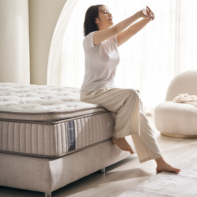 메이킹MK200 호텔 침대 매트리스 독립스프링 유로탑 필로우탑 천연양모 매트릭스 두께 330mm, 미디엄